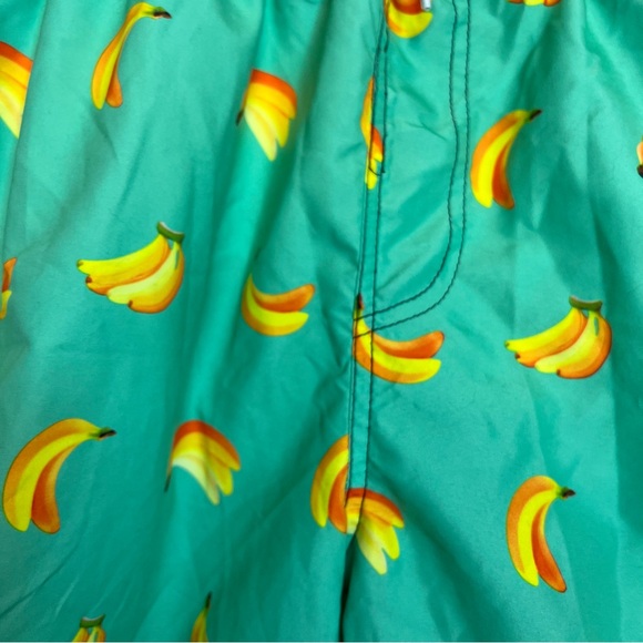 Vacancy Co. Green Banana Print Swim Trunks, size Small - Picture 4 of 6